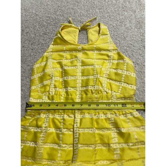 J. Crew Collection Dress Sz 0 Sheath Floral Keyhole Pockets Yellow Silk MSRP$298 - Picture 5 of 12